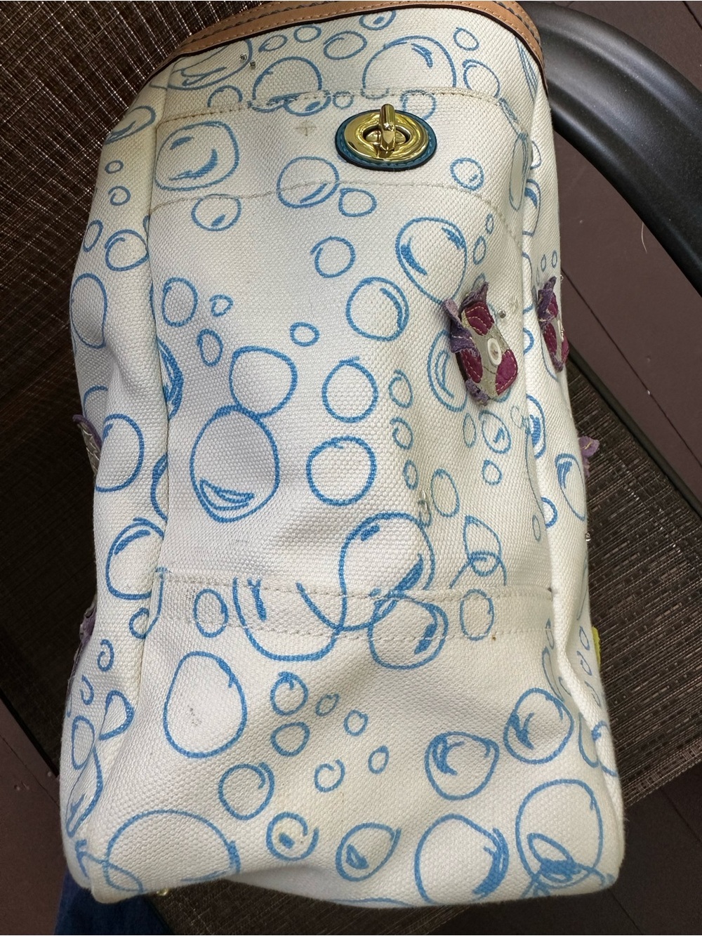 Coach Limited Edition Resort Bubble Fish Coral Tote - Picture 7 of 16